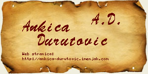 Ankica Durutović vizit kartica
